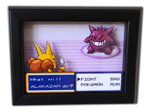 Pokemon Rojo Fuego Cuadro 3d Batalla Pokemon Gba Gb Game Boy