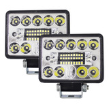 Tunelight Faros Luz Blanca C/estrobo 18 Leds Jeep/4x4 72w