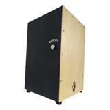 Cajón Híbrido P/f  Drum Box Percusión Negro Con Tapa Natural