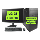 Computador Completo I5, Ssd 480gb, 16gb, Monitor 22 