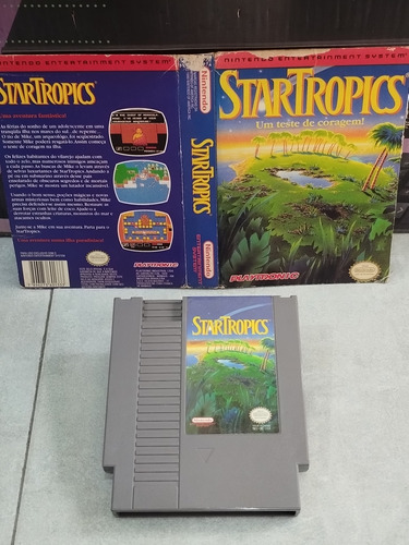 Cartucho Startropics Playtronic Nes Caixa Original Recort