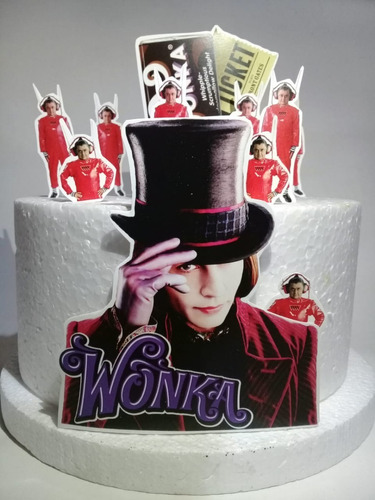 Cake Topper Adorno Para Torta Willy Wonka