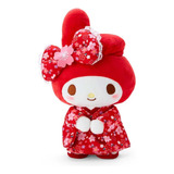 Peluche My Melody Con Kimono De Sakura Rojo De Sanrio Japon