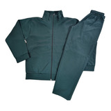 Conjunto Campera Pantalón Niños Colegial 6 Al 16 Verde