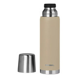 Termo Waterdog Obus De Acero Inoxidable 1 Litro  Color Beige