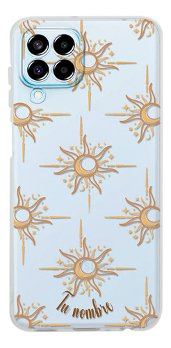 Funda Para Galaxy  Eclipse Sol Luna Astros Con Tu Nombre