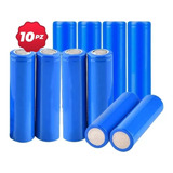 10pz Bateria 18650 Recargable Litio Lampara Bocina Ventilado