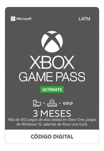 Xbox Game Pass Ultimate 3 Meses Garantizados