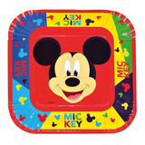 Platos Para Cumpleaños X 10u - Mickey Mouse