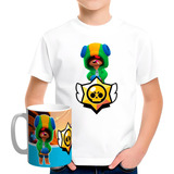 Remera Brawl Stars Combo Con Taza Plastica