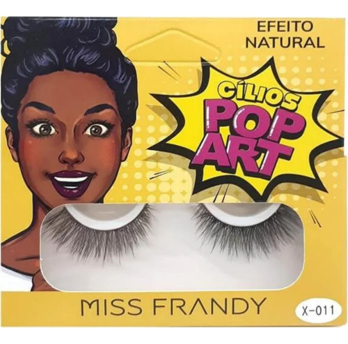 Cílios Postiços 3d Pop Art Efeito Natural Miss Frandy - Par
