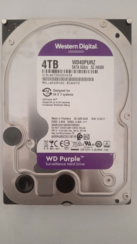 Hd Western Digital Purple Para Cftv 4tb Modelo Wd40purz