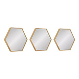 Set X 3 Espejos Hexagonales