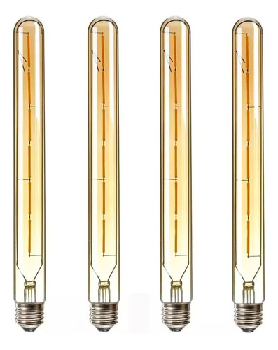 1 Focos Led Tubular T30 Smoke Luz Cálida Vintage 4w E26ambar