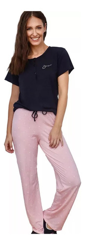 Pijama M/corta Con Pantalon Estampado Jaia Art 24003 Cruces