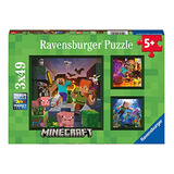 Rompecabezas Ravensburger Minecraft Biomes 3x49 Piezas