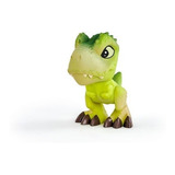 Baby Dinos - Mini T-rex Verde Pupee Olho Brilha No Escuro