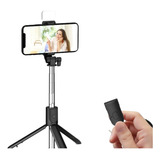 Tripie Para Celular Selfie Stick Bluetooth Portatil Luz Led 