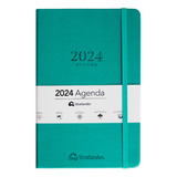 Agenda 2024 Profesional Escolar Organizador Planeador Portada Azul