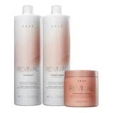 Shampoo 1l+ Condicionador 1l + Mascara 500g Revival Bráe