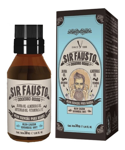 Oleo Para Barba Sir Fausto Aceite Barbería Barba Peluquería Fragancia Natural