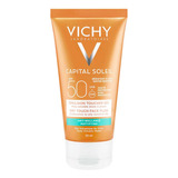 Vichy Idéal Soleil Fps50 Emulsión Antibrillo Toque Seco Pieles Mixtas A Grasas Protector Solar