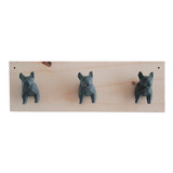 Perchero Perro Deco Diseño Frenchie Bulldog Frances + Kit