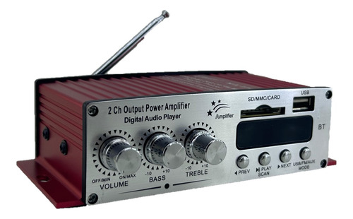 Amplificador Potencia 12v Audio Usb Auto Moto Compu Htec