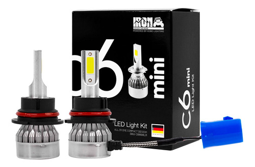 Kit Faro Foco Led C6 Mini Iron Led H1 H3 H4 H7 H11 9006 12v