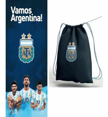 Toallón Argentina C/mochila 70x150cm Licencia Oficial