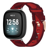 Nylon Weave Watch Band For Fitbit Versa 4 / Sense 2