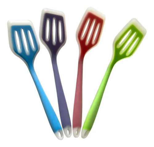 Utensilio Espatula De Cocina De Silicona Ranurada 