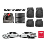 Tapetes Premium Black Carbon 3d Tesla Model S 2017 A 2022