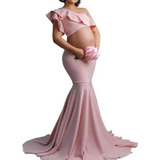 1 Vestido Largo Entallado Moderno Sin Mangas Para Embarazada