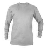 Polera Polo Gris Manga Larga Uv 40