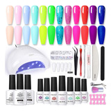 Born Pretty Kit De 28 Esmaltes De Unas De Gel Con Lampara De