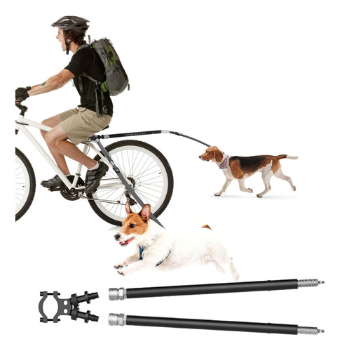 Hemkaukau Correa Giratoria De Bicicleta Para Perros Para 2 P