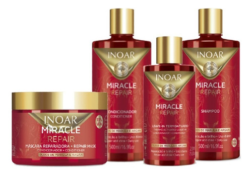 Inoar Miracle Repair Kit 4 Produtos