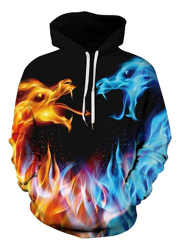 Sudadera Con Capucha De Impresión Digital 3d Realista Con