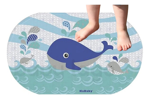 Tapete Banho Infantil Bebê Box Seguro Antiderrapante Baleia
