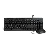 Kit Teclado Y Mouse Vorago Km-107 Alam Multimedia Usb Negro