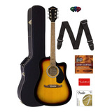 Fender Fa-125ce - Conjunto De Guitarra Electroacústica, Ra.