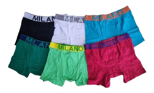 Pack 6 Boxer Algodon Liso Hombre