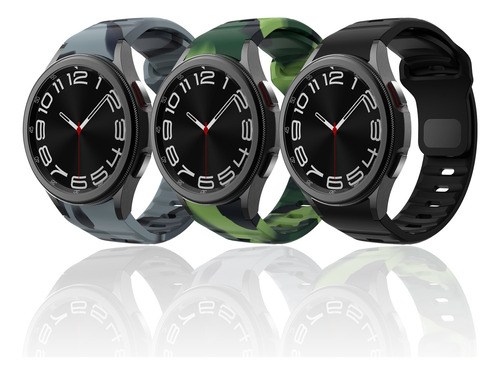 3 Correas De Silicona Para Samsung Galaxy Watch 5 Pro 4 6