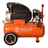 Compresor De Aire Eléctrico Portátil Niwa Afw-50 Monofásico 50l 2.5hp 220v Naranja