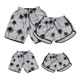 Shorts Familia Conjunto Mozão Shorts Casal Kit 4 Pçs Barato