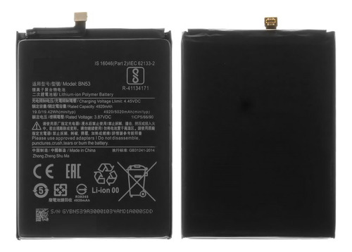 Bateria Para Xiaomi Redmi Note 9 Pro Max Bn53 Ori Con Logo