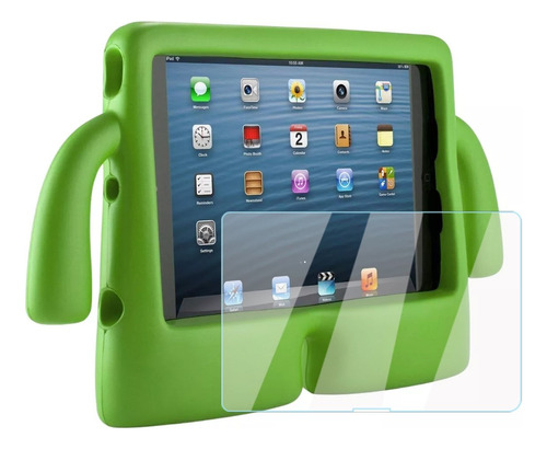 Mica + Uso Rudo Manitas Para iPad Air 2 9.7 A1566 A1567 Goma