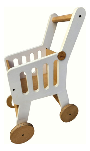 Carrito Compras Supermercado Madera Mdf Montessori Juguete