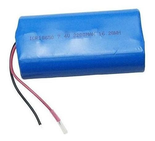 2 Baterias Li-ion 18650 7,4v 2200mah Sanyo Com Placa Bms Pcb